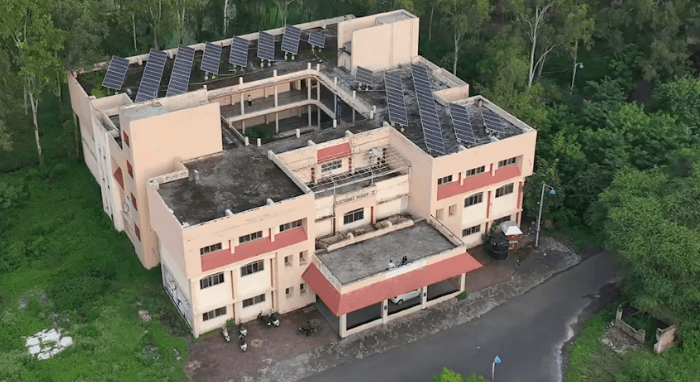 E Block aerial view